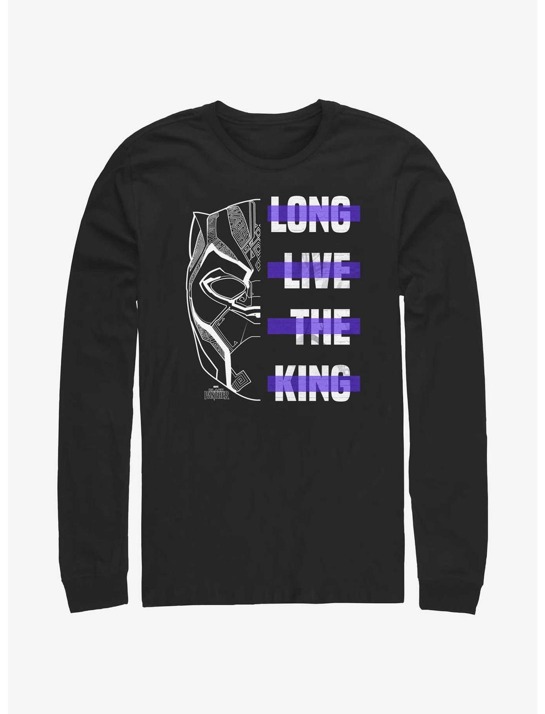Marvel Black Panther Long Live The King Long-Sleeve T-Shirt, BLACK, hi-res