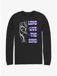 Marvel Black Panther Long Live The King Long-Sleeve T-Shirt, BLACK, hi-res