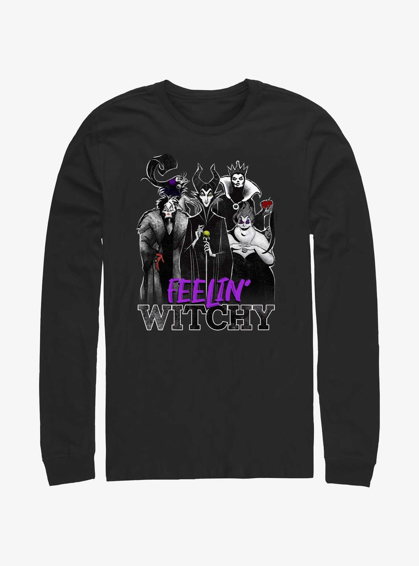 Disney Villains Feelin' Witchy Long-Sleeve T-Shirt, BLACK, hi-res