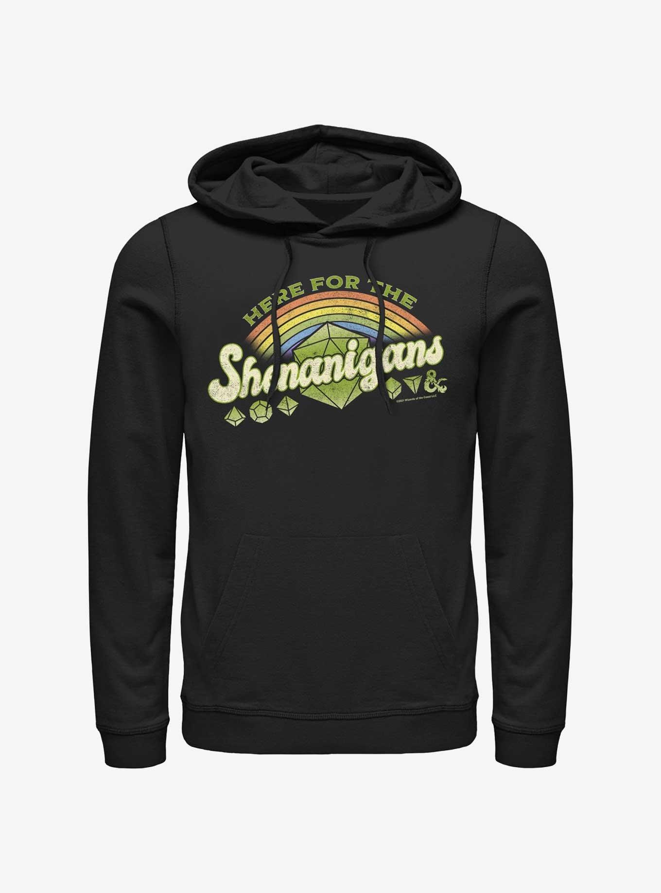 Dungeons And Dragons Here For Shenanigans Hoodie, BLACK, hi-res