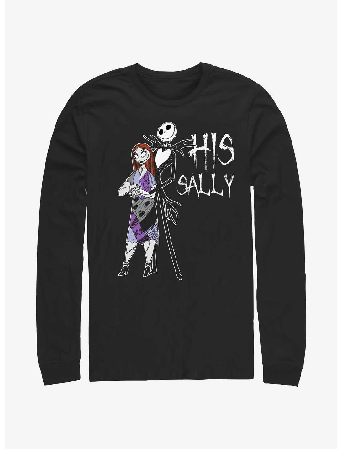 Disney The Nightmare Before Christmas His Sally Long-Sleeve T-Shirt, BLACK, hi-res