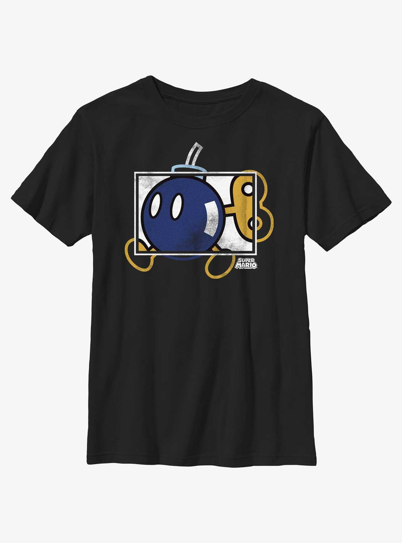 Nintendo Mario Bomb-Hei Box Youth T-Shirt, BLACK, hi-res