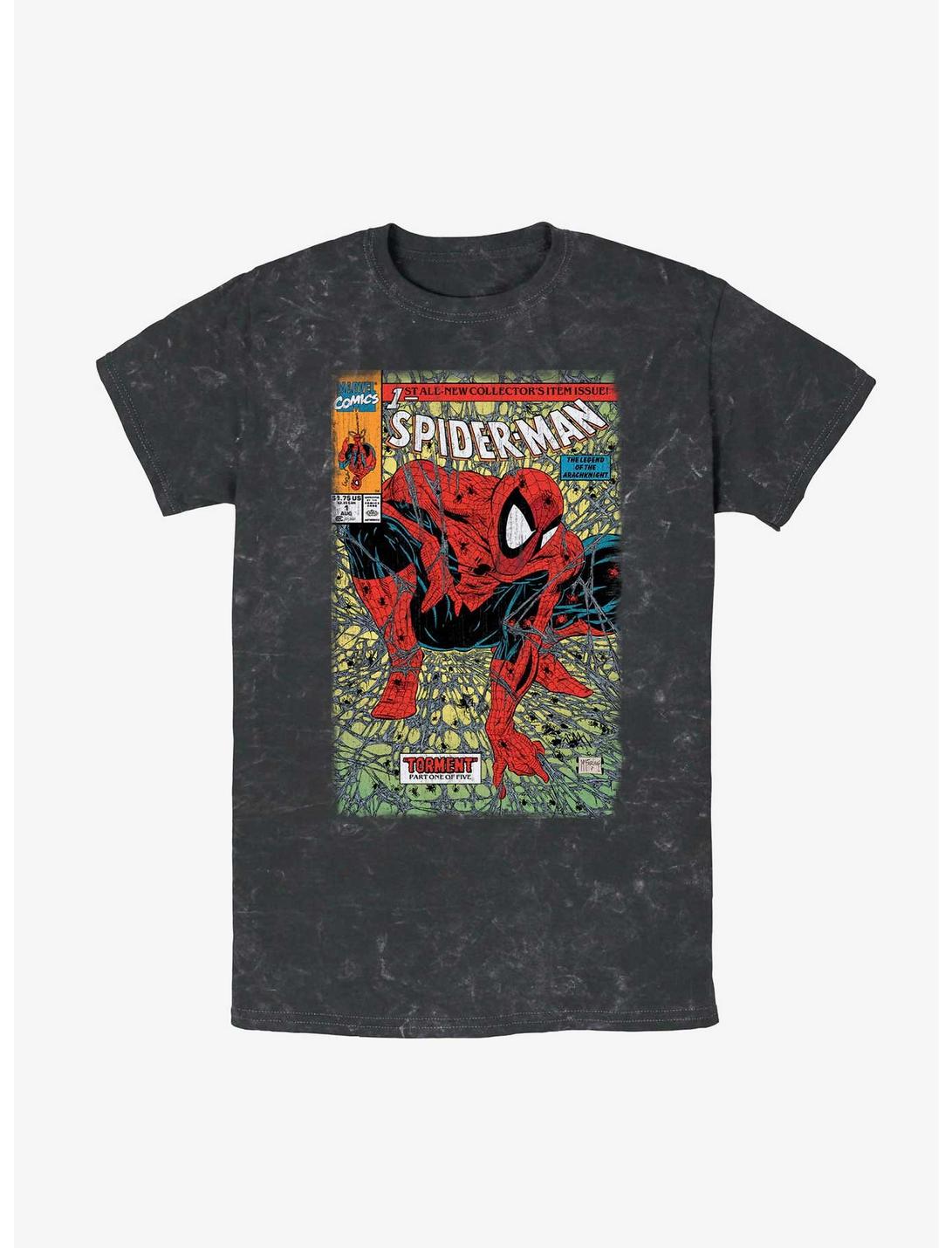 Marvel Spider-Man Legend of Arachknight Mineral Wash T-Shirt, BLACK, hi-res