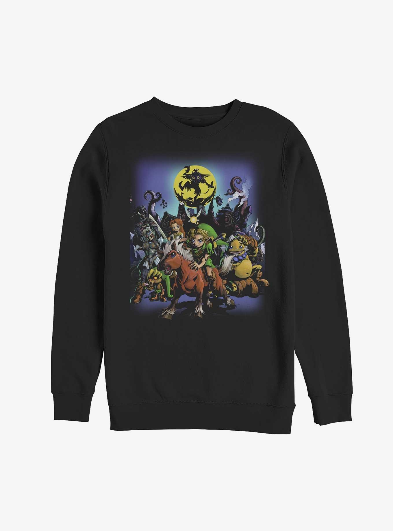 Nintendo Zelda Moon Dance Sweatshirt, BLACK, hi-res