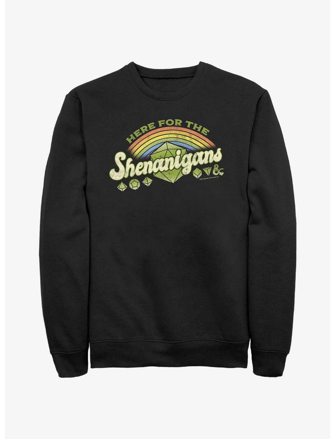 Dungeons And Dragons Here For Shenanigans Sweatshirt, BLACK, hi-res