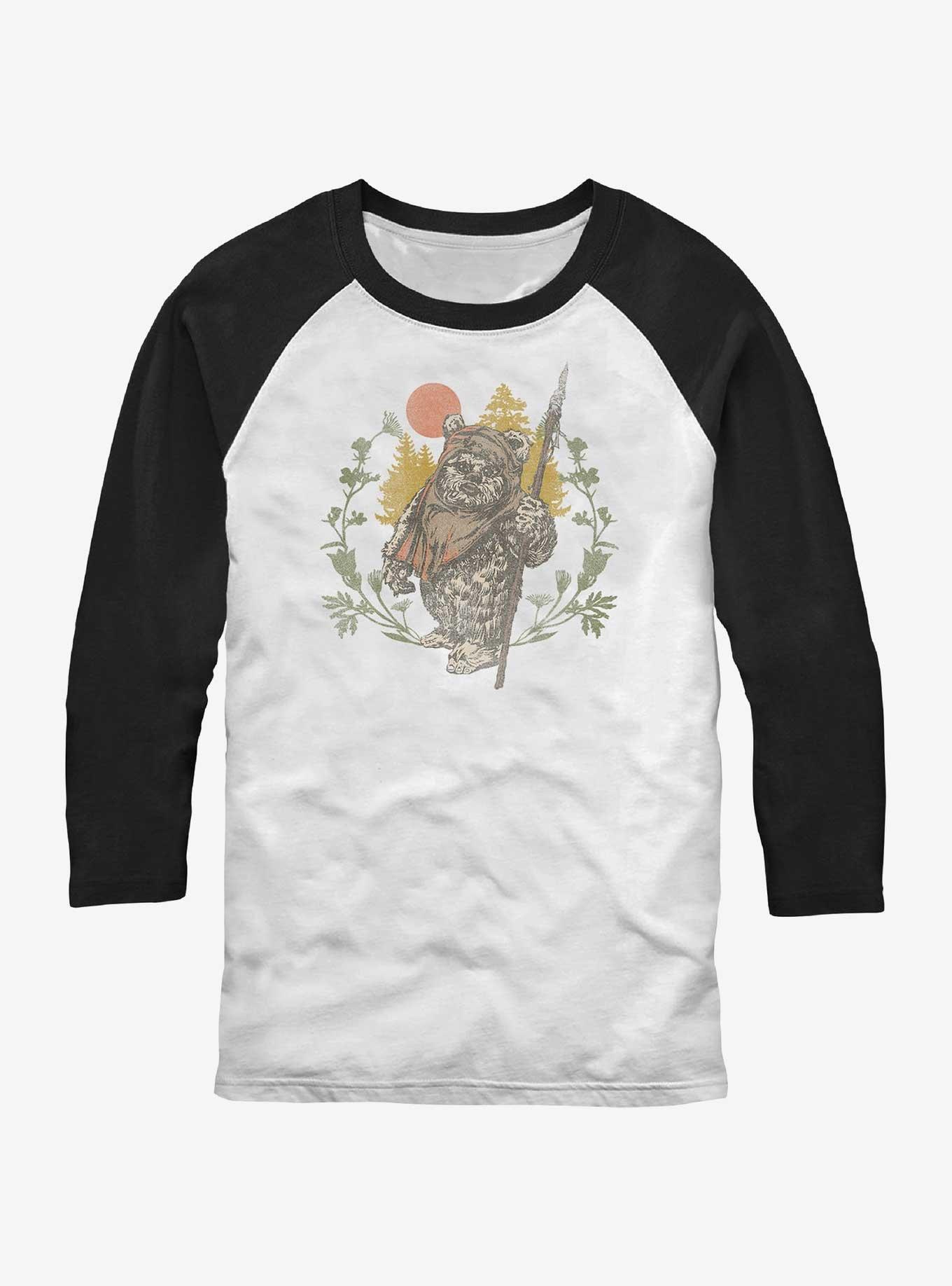 Star Wars Ewok Sunset Raglan T-Shirt, WHTBLK, hi-res