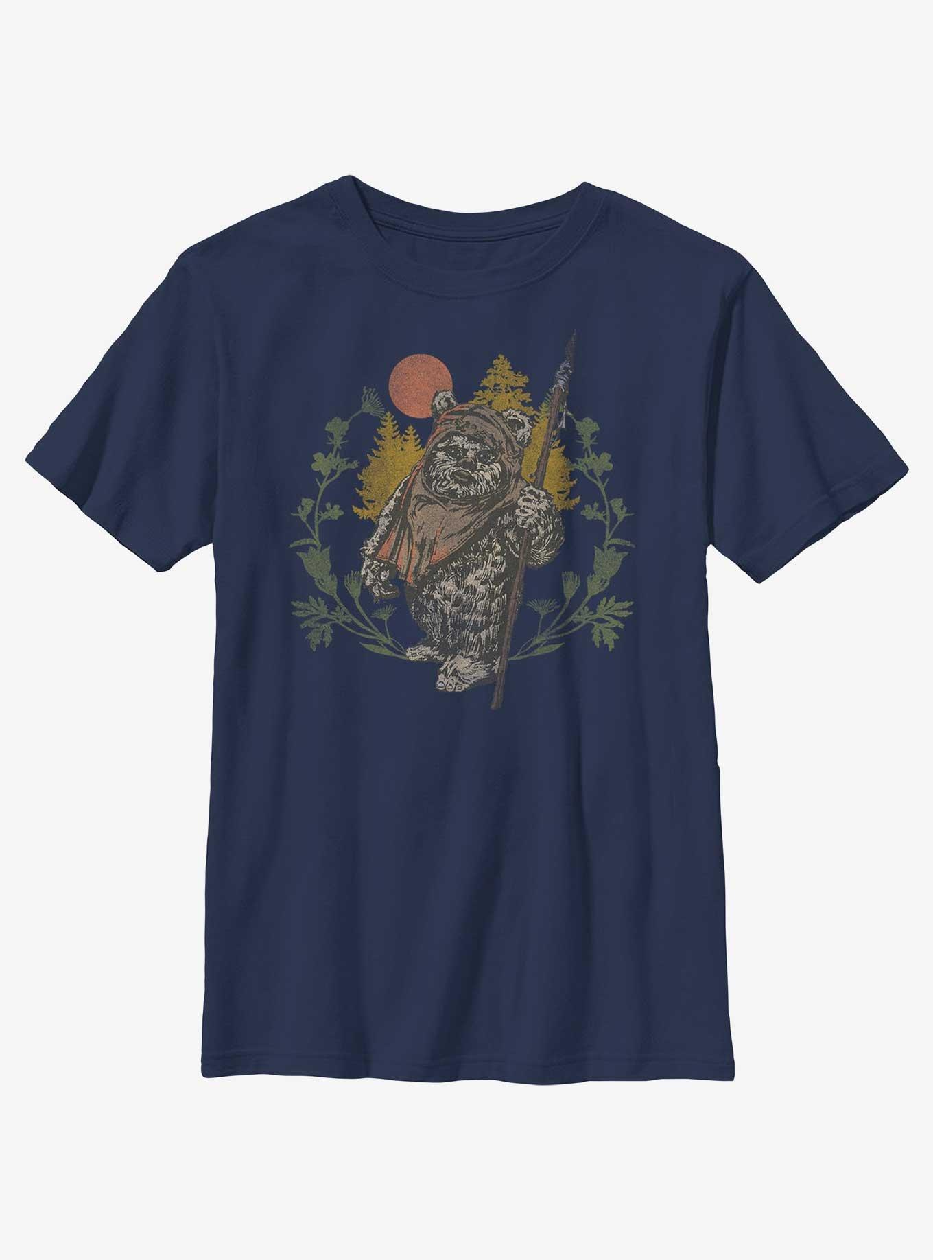 Star Wars Ewok Sunset Youth T-Shirt, NAVY, hi-res