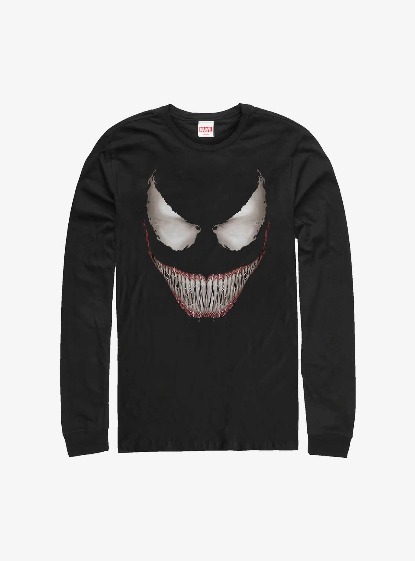 Marvel Venom Grin Long-Sleeve T-Shirt, BLACK, hi-res