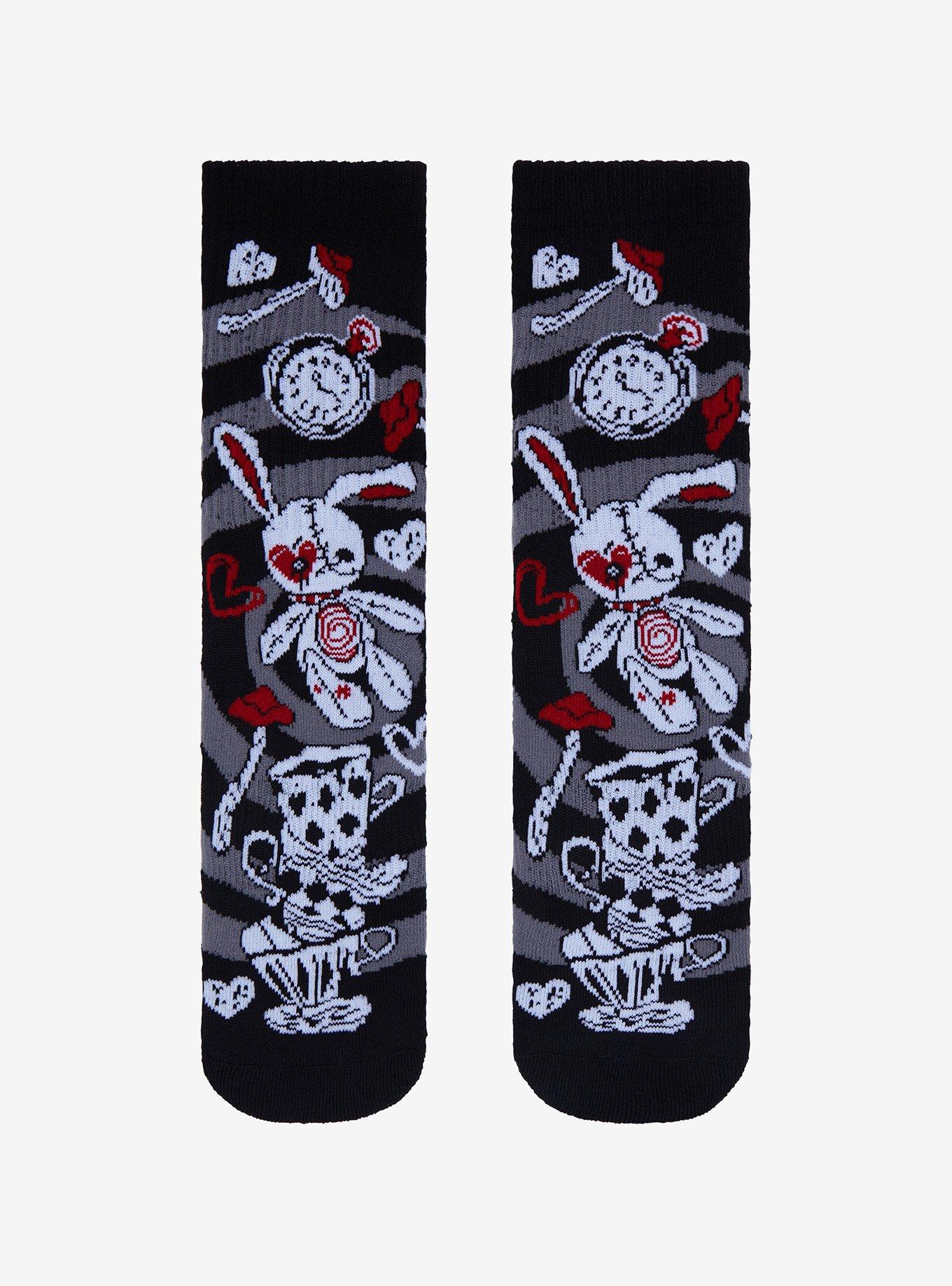 Stitch Bunny Clock Crew Socks, , hi-res