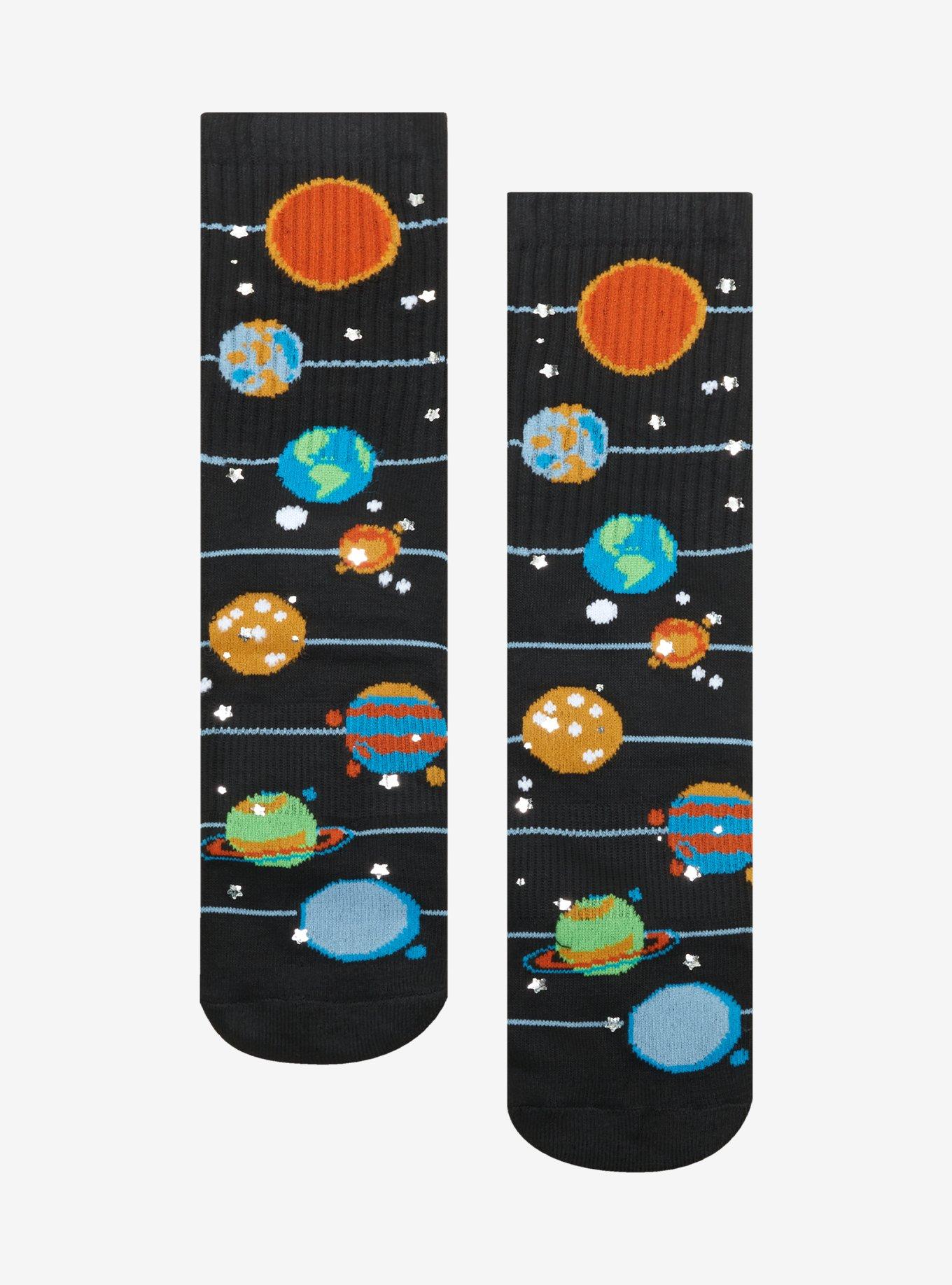 Solar System Planets Crew Socks, , hi-res