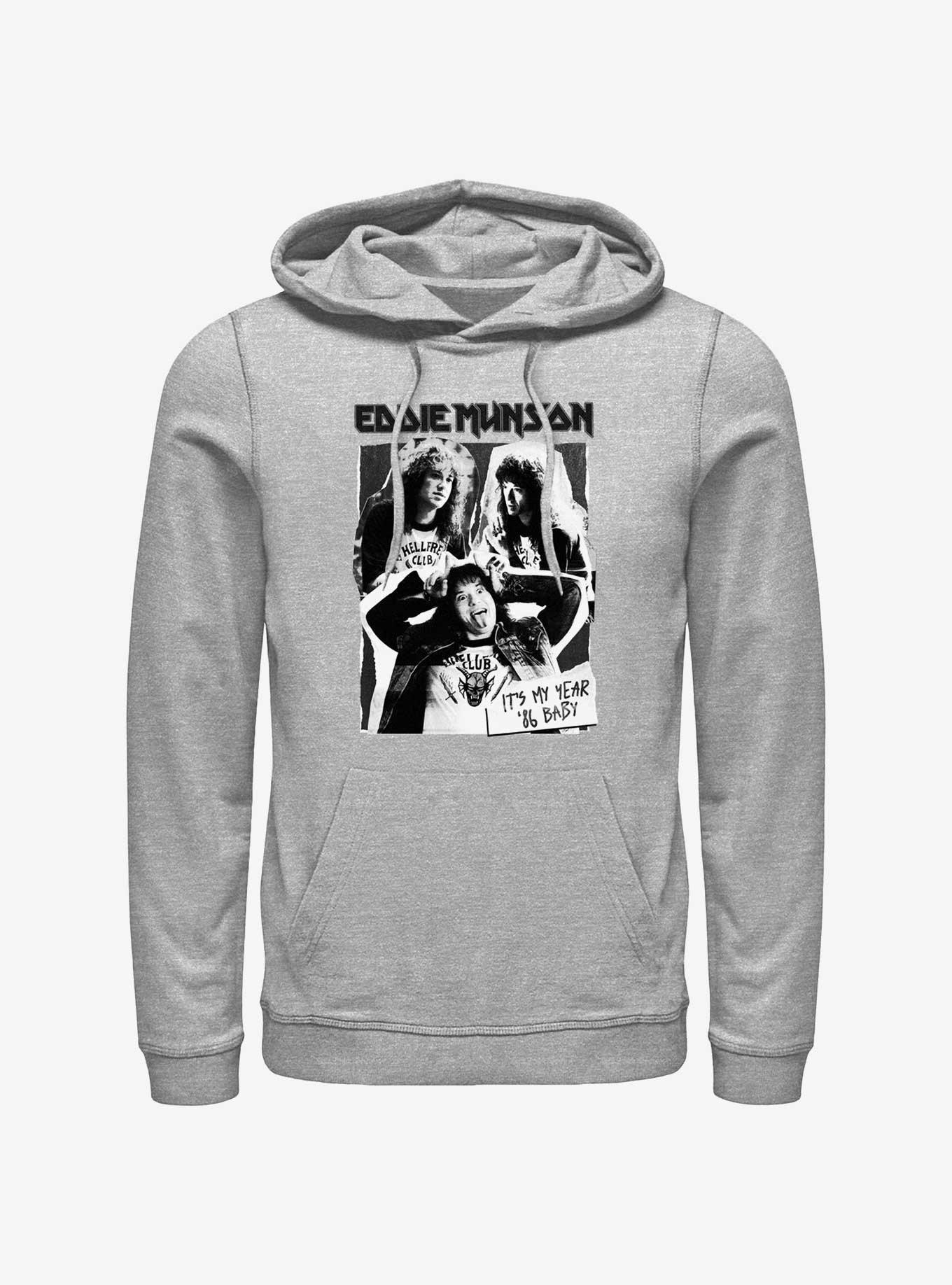 Stranger Things Eddie Munson Cutout Poster Hoodie, , hi-res