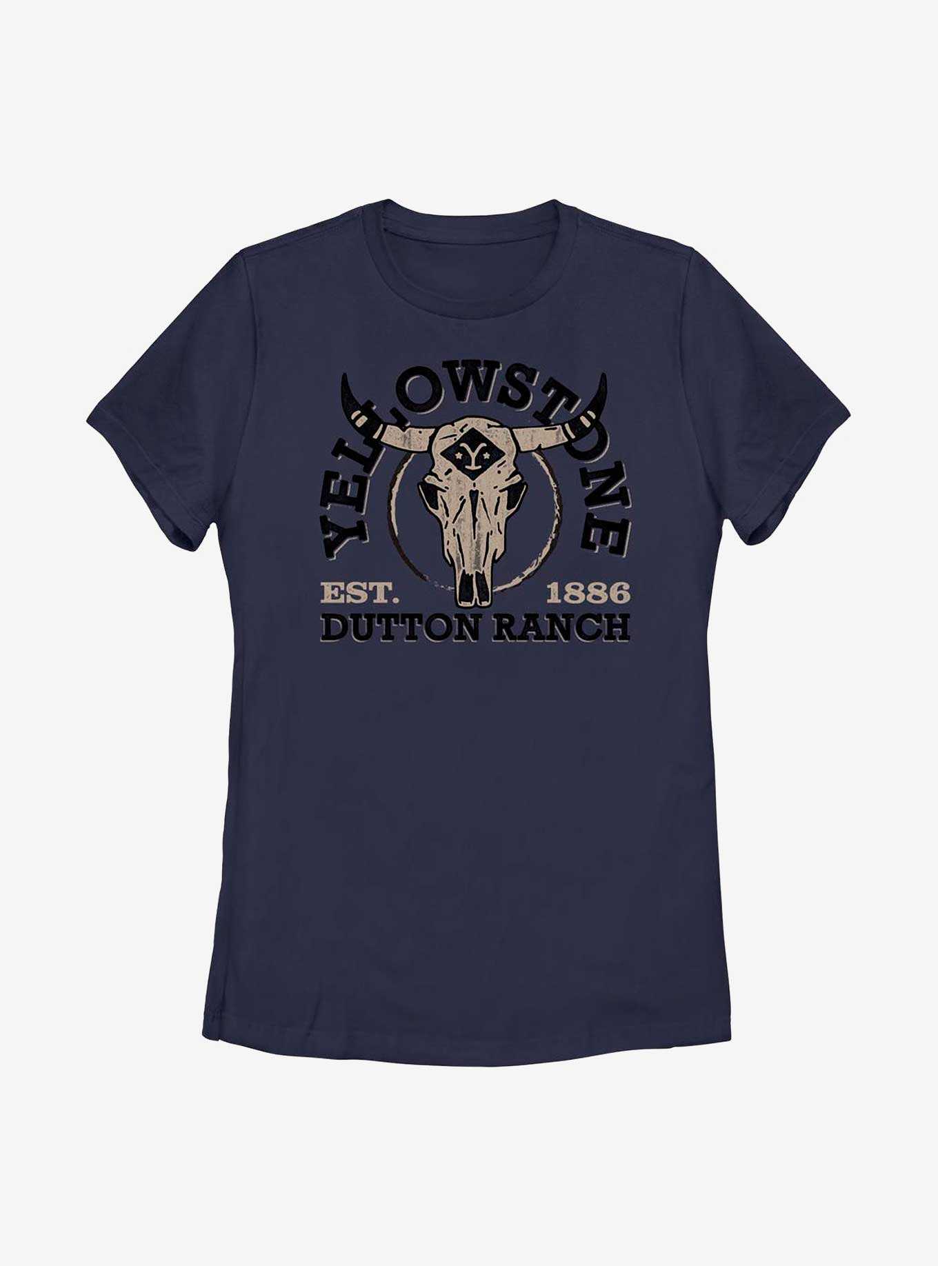 Yellowstone Skull Dutton Ranch Womens T-Shirt, , hi-res