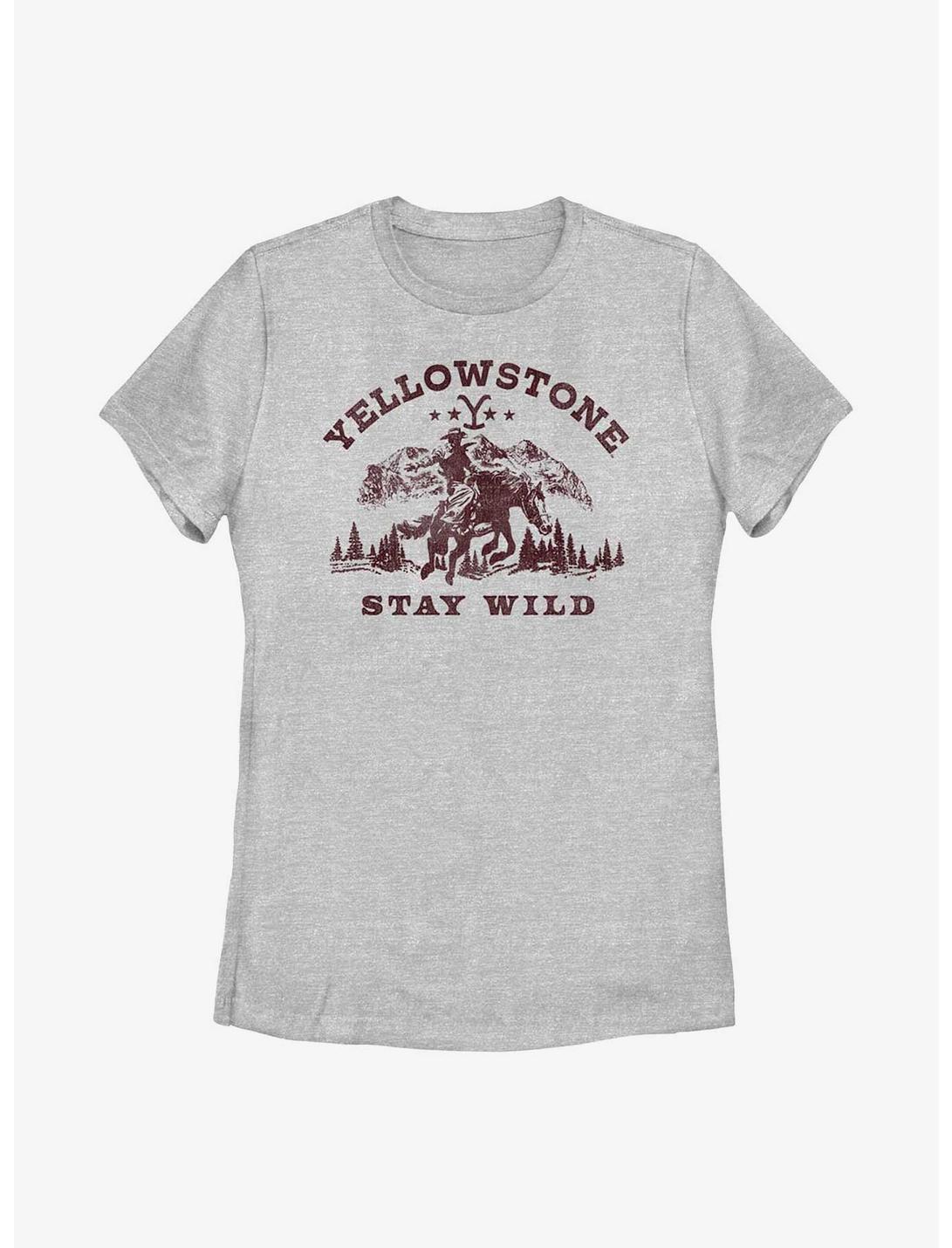 Yellowstone Stay Wild Womens T-Shirt, ATH HTR, hi-res