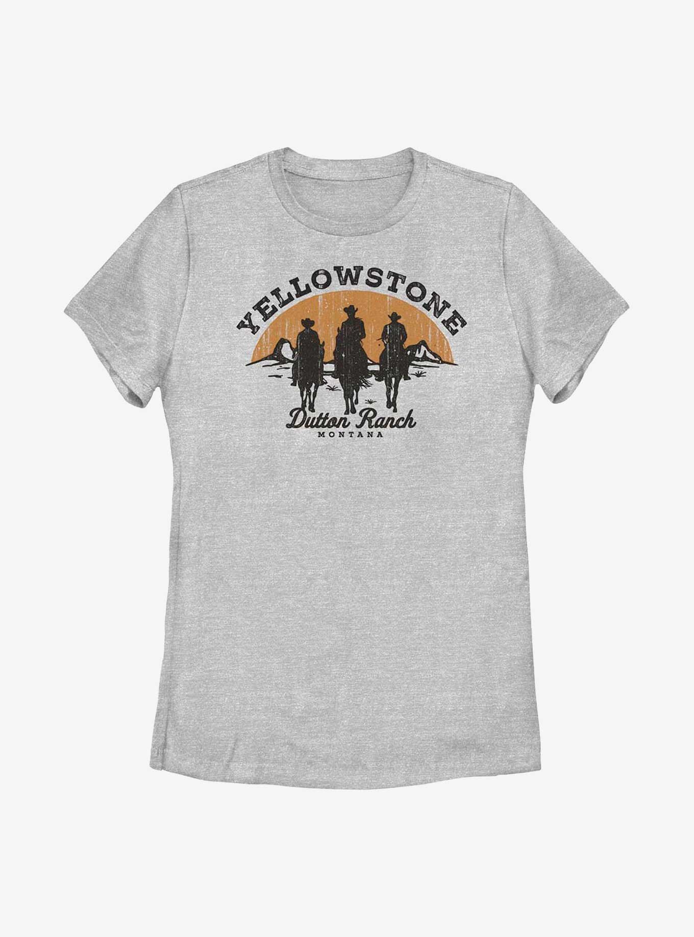 Yellowstone Sunset Ride Womens T-Shirt, ATH HTR, hi-res