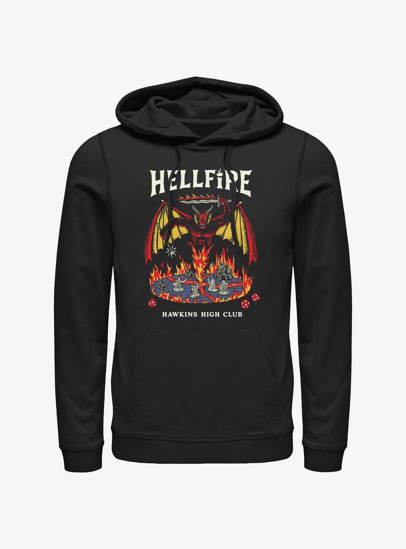 Stranger Things Hellfire Hawkins High Club Hoodie, BLACK, hi-res