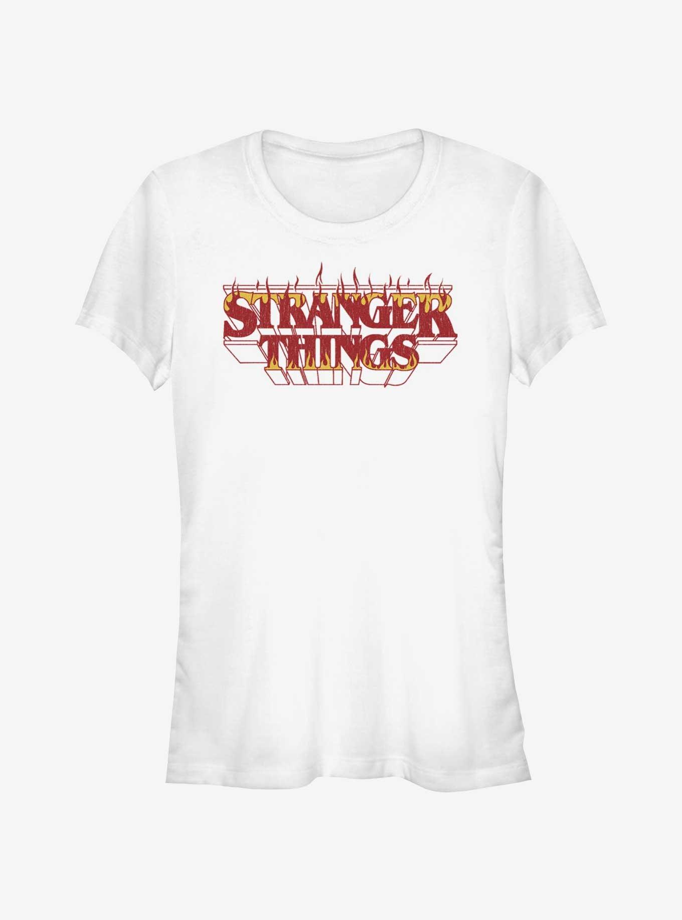 Stranger Things Fire Logo Girls T-Shirt
