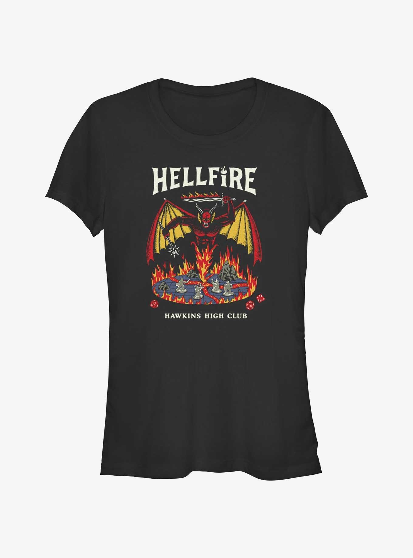 Stranger Things Hellfire Hawkins High Club Girls T-Shirt, , hi-res