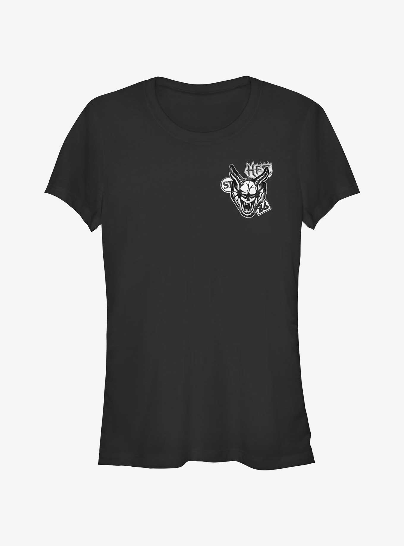 Stranger Things Hellfire Demon Pocket Girls T-Shirt, , hi-res