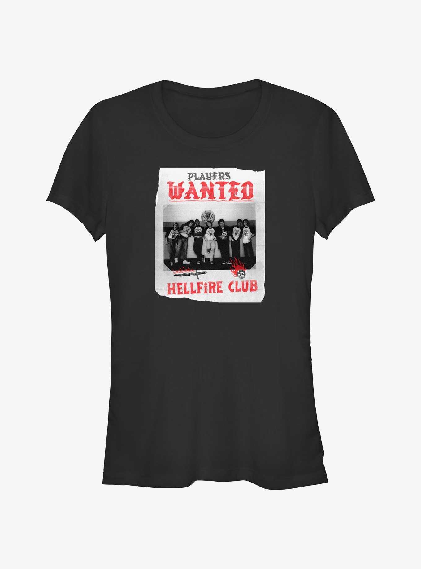 Stranger Things Hellfire Club Players Wanted Poster Girls T-Shirt, , hi-res