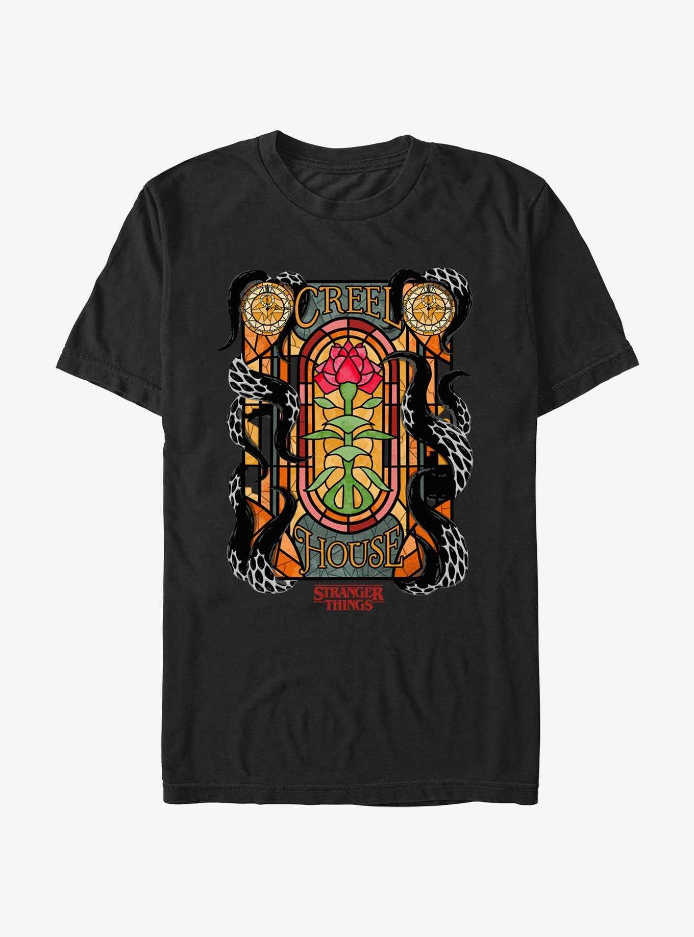 Stranger Things Creel House Stained Glass Door T-Shirt, , hi-res