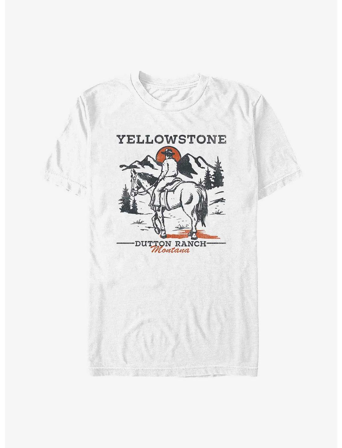 Yellowstone Dutton Ranch Mountains T-Shirt, WHITE, hi-res