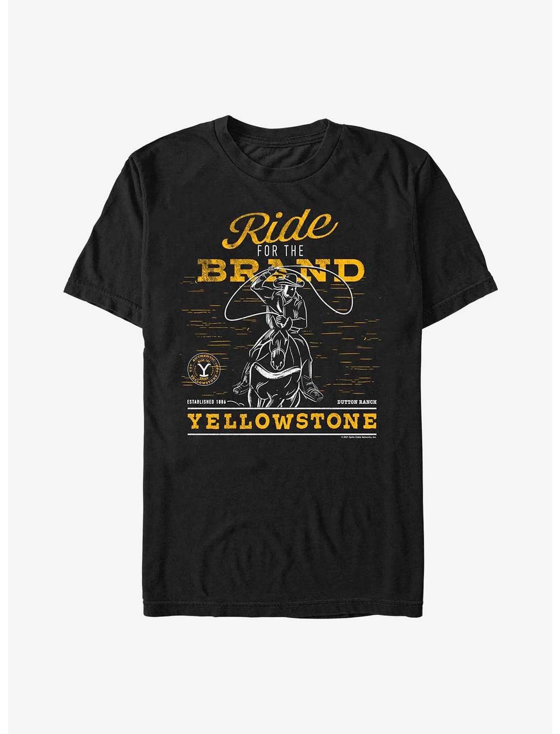 Yellowstone Ride For The Brand T-Shirt, BLACK, hi-res