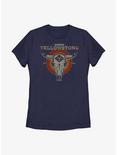 Yellowstone Skull Symbol Womens T-Shirt, NAVY, hi-res