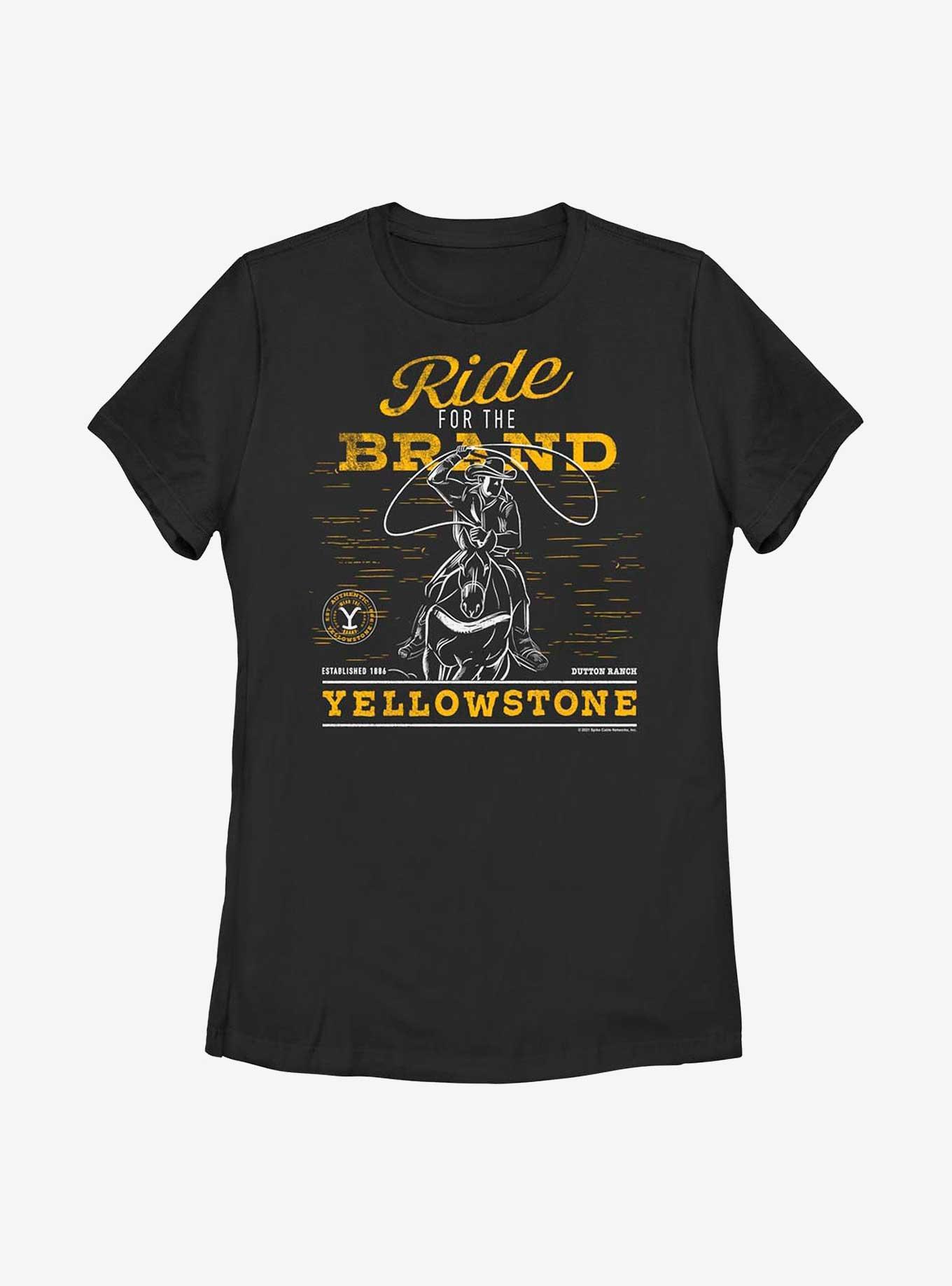 Yellowstone Ride For The Brand Womens T-Shirt, BLACK, hi-res