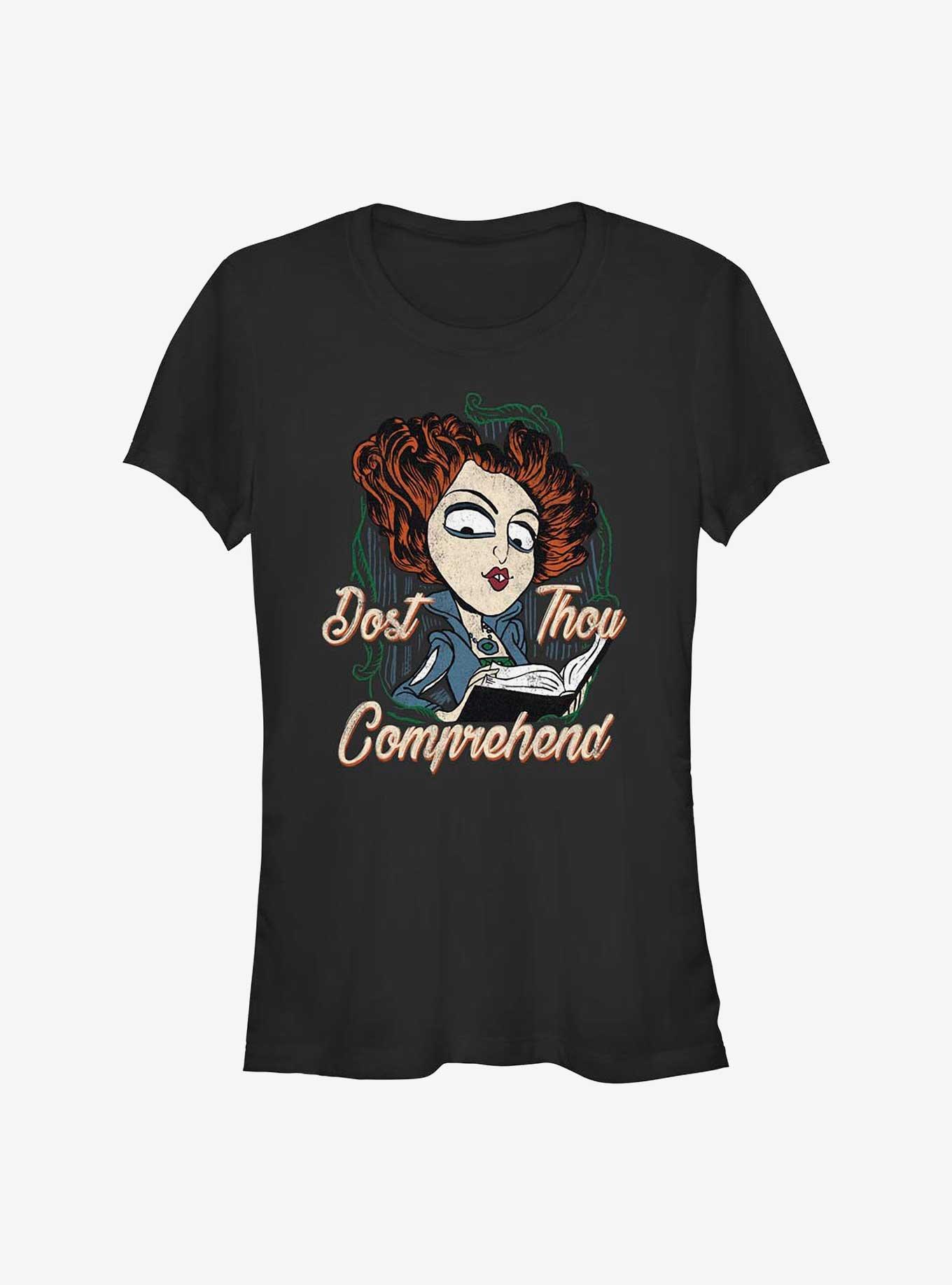 Disney Hocus Pocus Dost Thou Comprehend Winifred Girls T-Shirt, BLACK, hi-res