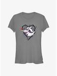 Disney The Nightmare Before Christmas Zero Heart Girls T-Shirt, CHARCOAL, hi-res