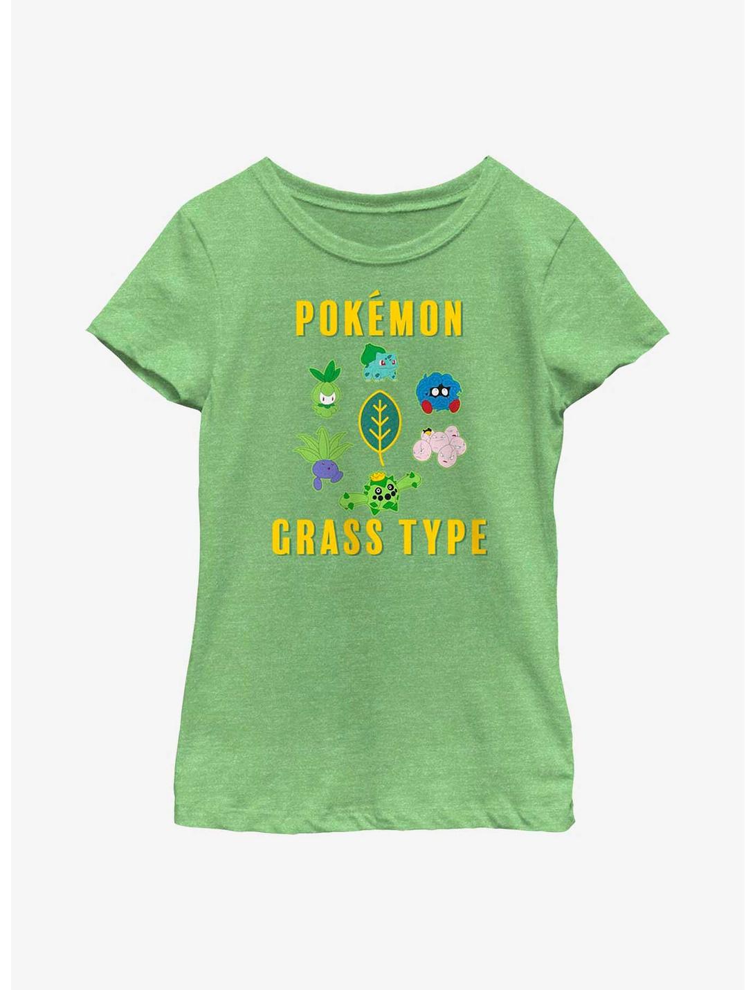 Pokemon Grass Type Youth Girls T-Shirt, GRN APPLE, hi-res