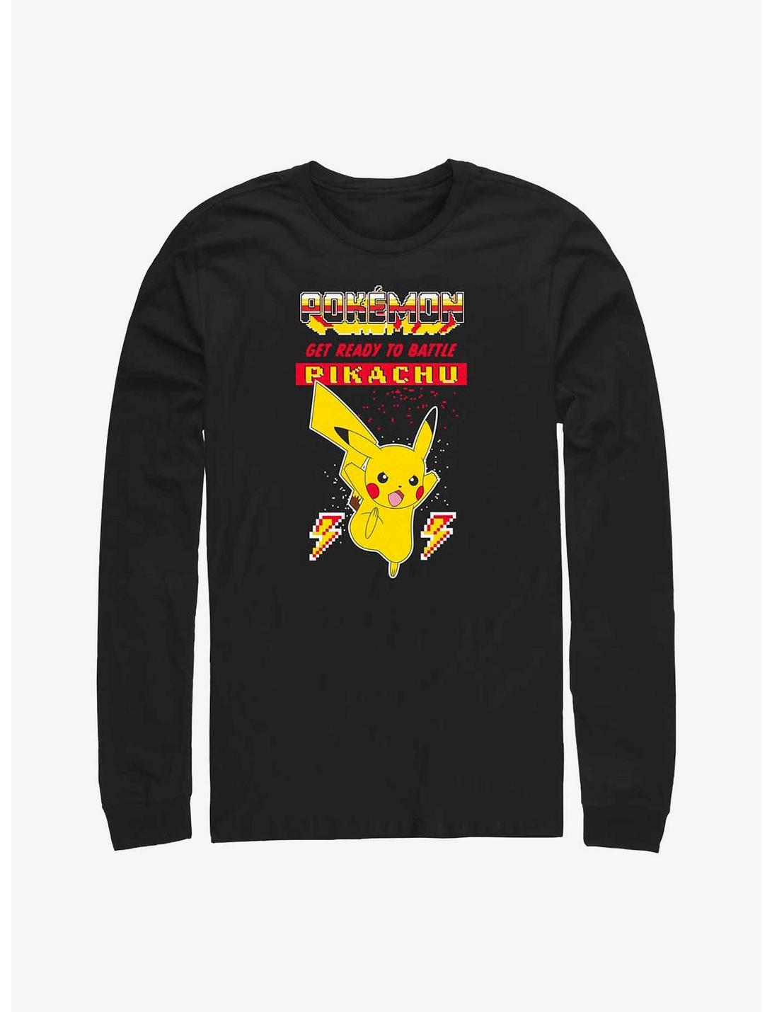 Pokemon Battle Ready Pikachu Long-Sleeve T-Shirt, BLACK, hi-res