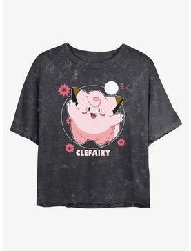 Pokemon Clefairy Fairy Dance Mineral Wash Womens Crop T-Shirt, , hi-res