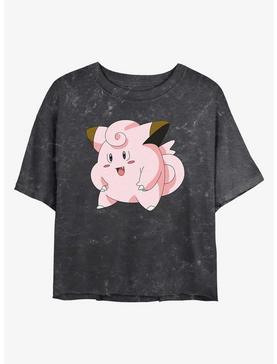 Plus Size Pokemon Clefairy Pose Mineral Wash Womens Crop T-Shirt, , hi-res