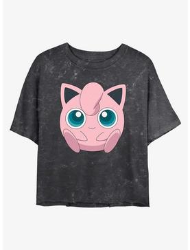 Plus Size Pokemon Jigglypuff Face Mineral Wash Womens Crop T-Shirt, , hi-res