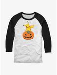 Pokemon Pikachu Pumpkin Raglan T-Shirt, WHTBLK, hi-res