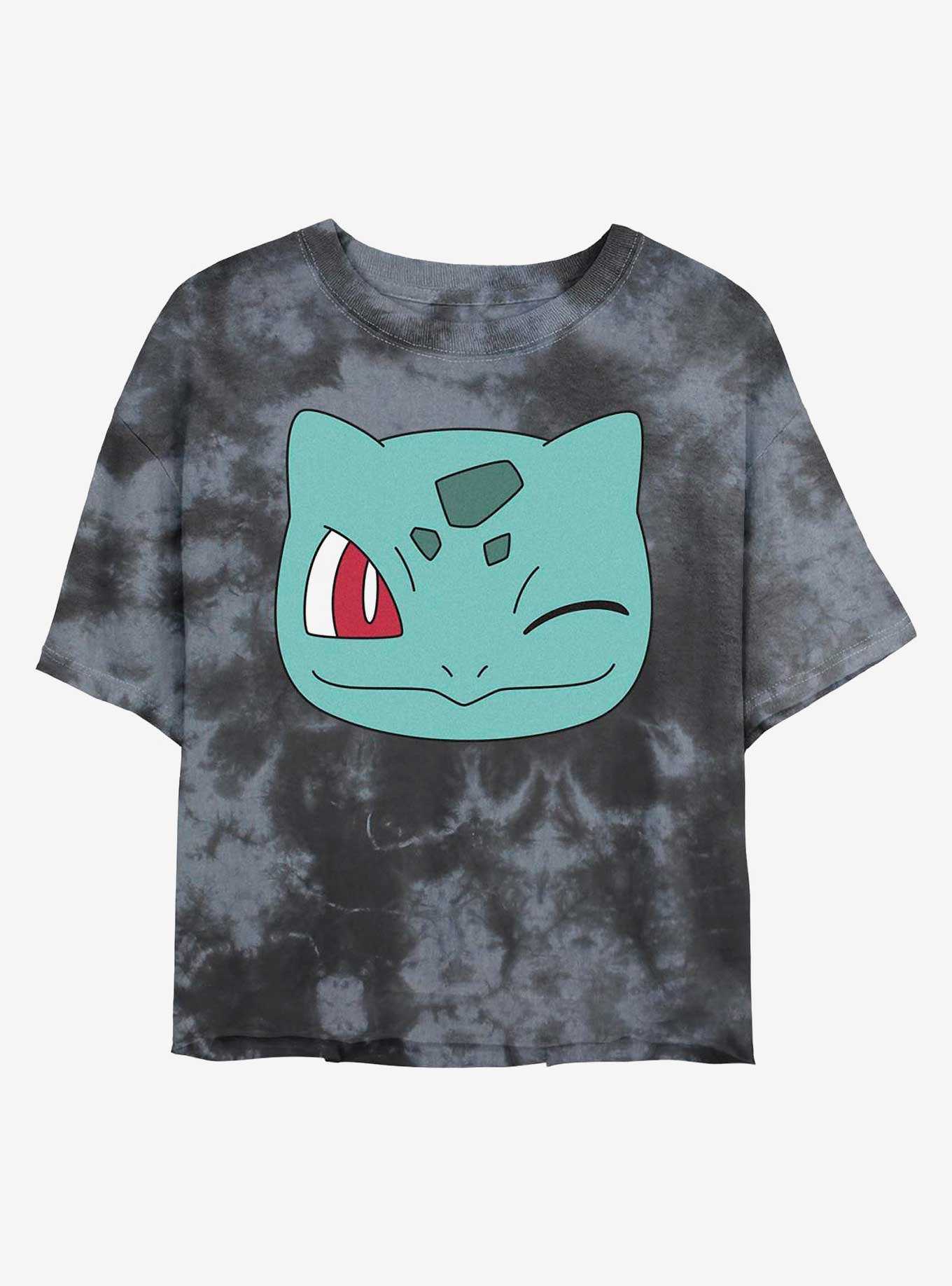 Pokemon Bulbasaur Face Tie-Dye Womens Crop T-Shirt, , hi-res