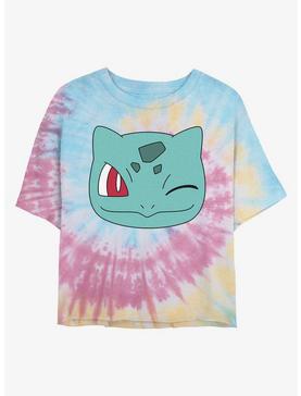 Plus Size Pokemon Bulbasaur Face Tie-Dye Womens Crop T-Shirt, , hi-res