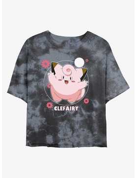 Pokemon Clefairy Fairy Dance Tie-Dye Womens Crop T-Shirt, , hi-res