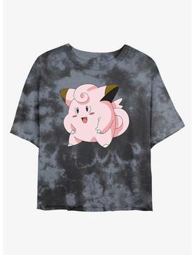 Plus Size Pokemon Clefairy Pose Tie-Dye Womens Crop T-Shirt, , hi-res