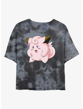 Pokemon Clefairy Pose Tie-Dye Womens Crop T-Shirt, , hi-res