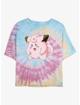 Pokemon Clefairy Pose Tie-Dye Womens Crop T-Shirt, , hi-res