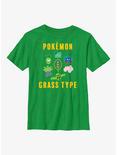 Pokemon Grass Type Youth T-Shirt, KELLY, hi-res