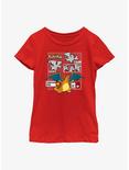 Pokemon Charizard Infographic Youth Girls T-Shirt, RED, hi-res