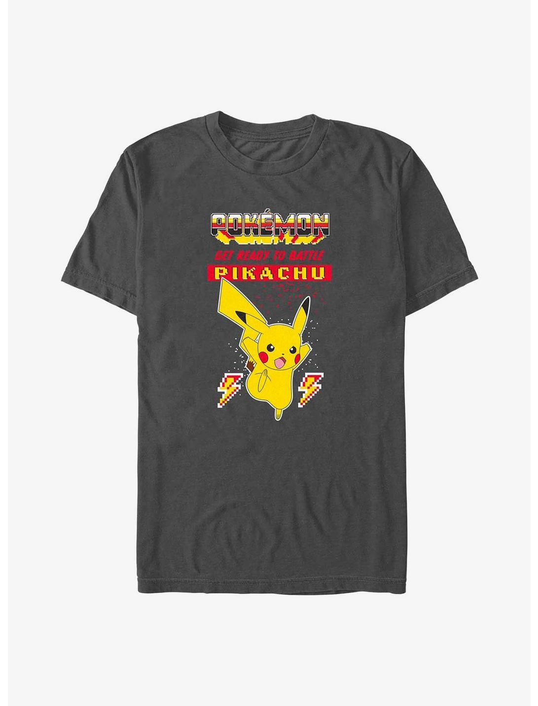 Pokemon Battle Ready Pikachu T-Shirt, CHARCOAL, hi-res