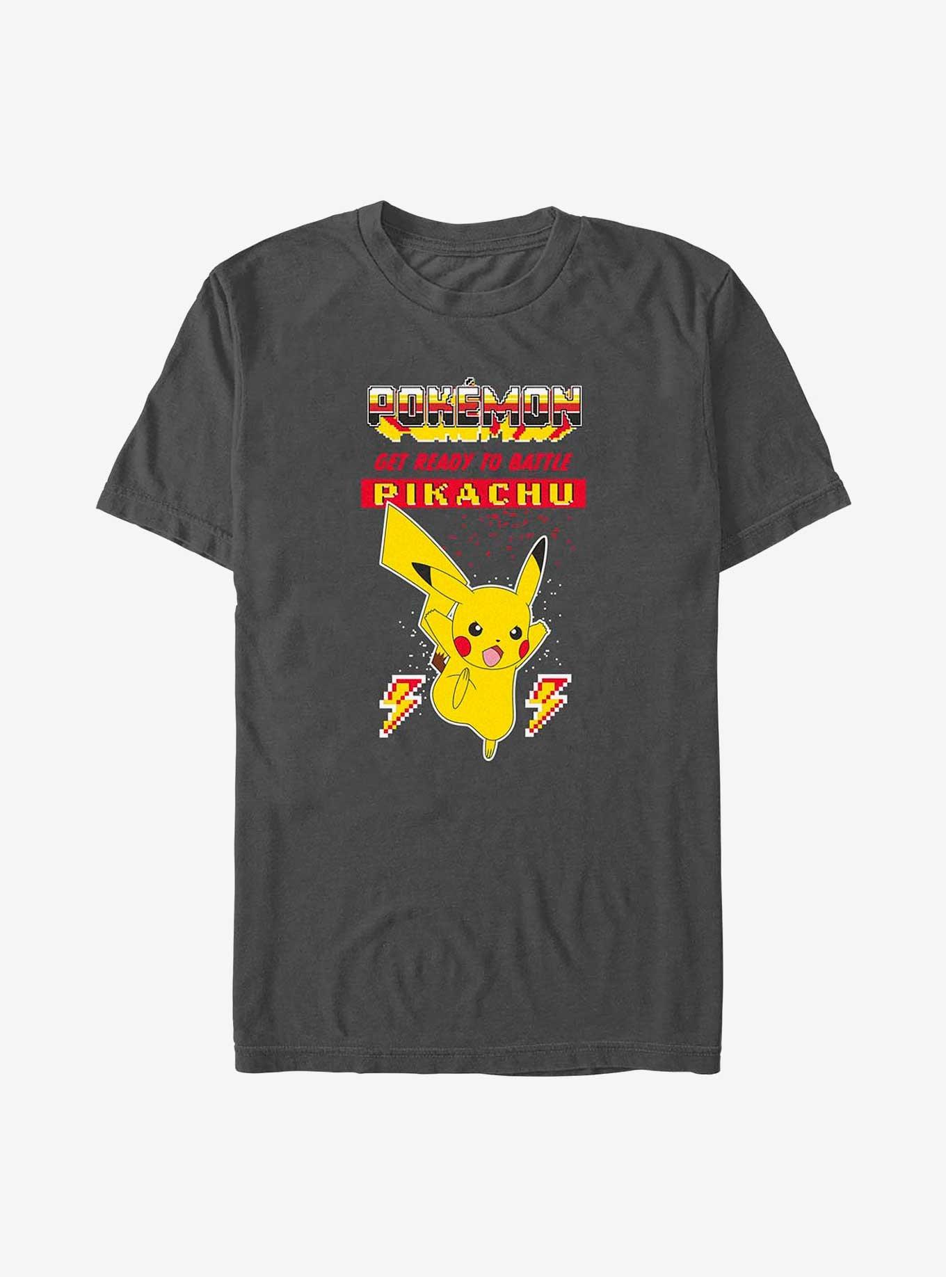 Pokemon Battle Ready Pikachu T-Shirt, CHARCOAL, hi-res