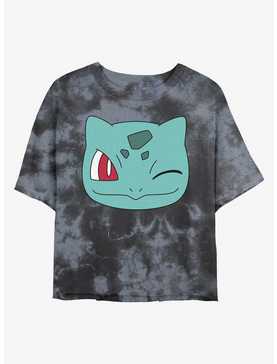 Pokemon Bulbasaur Face Tie-Dye Womens Crop T-Shirt, , hi-res