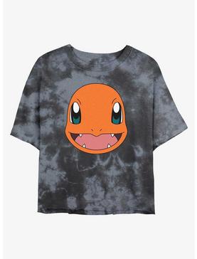 Pokemon Charmander Face Tie-Dye Womens Crop T-Shirt, , hi-res