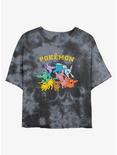 Pokemon Gotta Catch Eeveelutions Tie-Dye Womens Crop T-Shirt, BLKCHAR, hi-res
