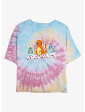 Pokemon Good Vibes Starters Tie-Dye Womens Crop T-Shirt, , hi-res